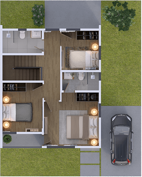 Florida House Model Second Floor Plan
